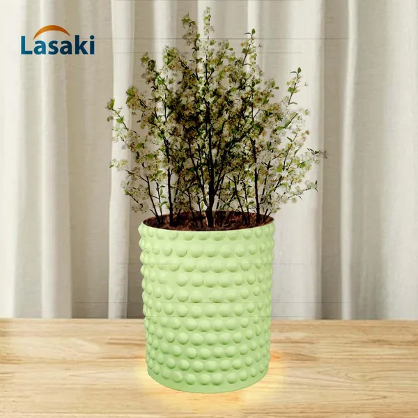 Bubble_Big_Mint_Ceramic_Pots_For_Indoor_Plants,_Planters,Gamla,Outdoor,Balcony,Home,Round,Garden,_Office_Decor,Succulent(H_-_15_X_D_-_13_Cm)