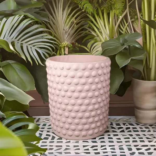 Bubble_Big_Pink_Ceramic_Pots_For_Indoor_Plants,_Planters,Gamla,Outdoor,Balcony,Home,Round,Garden,_Office_Decor,Succulent(H_-_15_X_D_-_13_Cm)