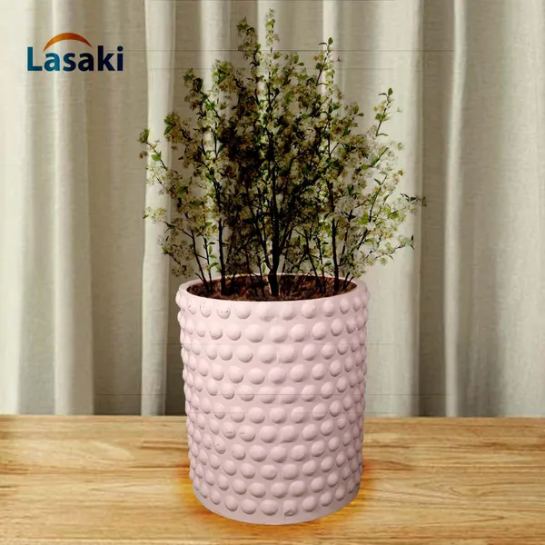 Bubble_Big_Pink_Ceramic_Pots_For_Indoor_Plants,_Planters,Gamla,Outdoor,Balcony,Home,Round,Garden,_Office_Decor,Succulent(H_-_15_X_D_-_13_Cm)