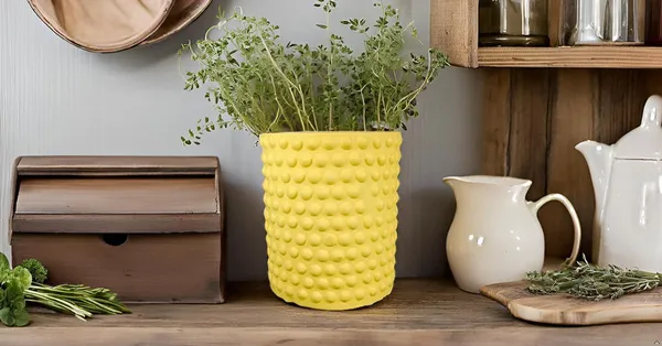 Bubble_Big_Saffron_Ceramic_Pots_For_Indoor_Plants,_Planters,Gamla,Outdoor,Balcony,Home,Round,Garden,_Office_Decor,Succulent(H_-_15_X_D_-_13_Cm)
