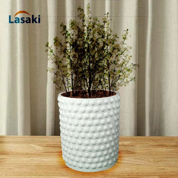 Bubble_Big_White_Ceramic_Pots_For_Indoor_Plants,_Planters,Gamla,Outdoor,Balcony,Home,Round,Garden,_Office_Decor,Succulent(H_-_15_X_D_-_13_Cm)