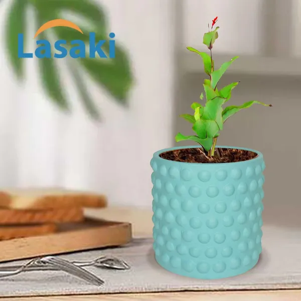 Bubble_Small_Aqua_Ceramic_Pots_For_Indoor_Plants,_Planters,Gamla,Outdoor,Balcony,Home,Round,Garden,_Office_Decor,Succulent(H_-_10_X_D_-_10_Cm)