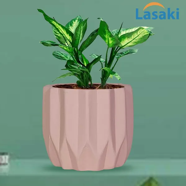 Montra_Pink_Ceramic_Pots_For_Indoor_Plants,_Planters,Gamla,Outdoor,Balcony,Home,Round,Garden,_Office_Decor,Succulent(H_-_10.5_X_D_-_12.5_Cm)