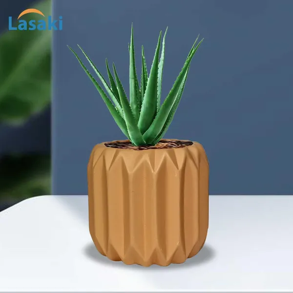 Kavira_Ginger_Ceramic_Pots_For_Indoor_Plants,_Planters,Gamla,Outdoor,Balcony,Home,Round,Garden,_Office_Decor,Succulent(H_-_11_X_D_-_12_Cm)