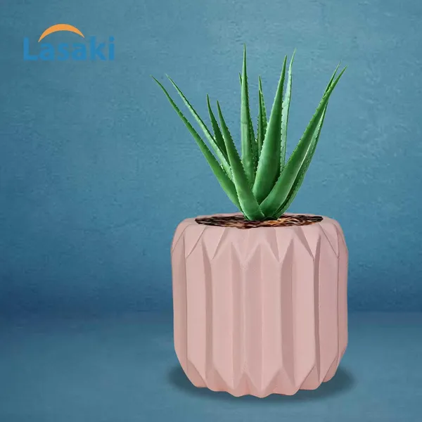 Kavira_Pink_Ceramic_Pots_For_Indoor_Plants,_Planters,Gamla,Outdoor,Balcony,Home,Round,Garden,_Office_Decor,Succulent(H_-_11_X_D_-_12_Cm)