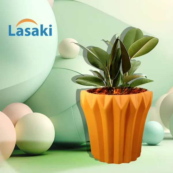Flory_Lily_Ceramic_Pots_For_Indoor_Plants,_Planters,Gamla,Outdoor,Balcony,Home,Round,Garden,_Office_Decor,Succulent(H_-_14_X_D_-_15_Cm)