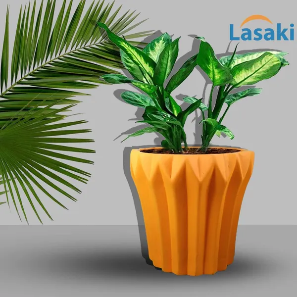 Flory_Lily_Ceramic_Pots_For_Indoor_Plants,_Planters,Gamla,Outdoor,Balcony,Home,Round,Garden,_Office_Decor,Succulent(H_-_14_X_D_-_15_Cm)