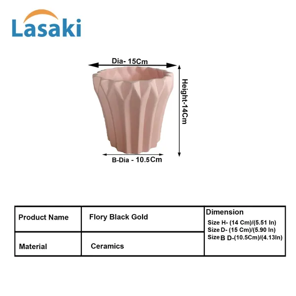 Flory_Pink_Ceramic_Pots_For_Indoor_Plants,_Planters,Gamla,Outdoor,Balcony,Home,Round,Garden,_Office_Decor,Succulent(H_-_14_X_D_-_15_Cm)