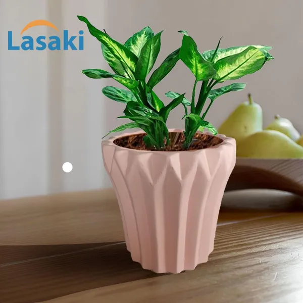 Flory_Pink_Ceramic_Pots_For_Indoor_Plants,_Planters,Gamla,Outdoor,Balcony,Home,Round,Garden,_Office_Decor,Succulent(H_-_14_X_D_-_15_Cm)