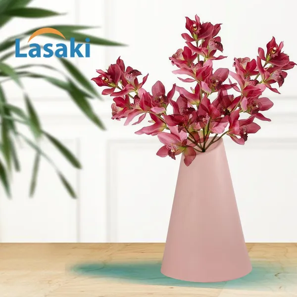 Voltra_Pink_Ceramic_Flower_Vase_For_Living_Room,_Bedroom,_Dining_Table,_Home_Decoration,_Artificial_Flowers_(D-_11_X_H_-_16.5_Cm)