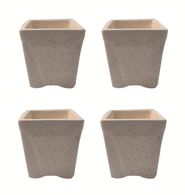 Mini_Pot_Ceramic_Square_Pots_Set_Of_4_For_Indoor_Plants,Planters,Flower_Pots,Gamla_For_Indoor,Outdoor,Succulent_Pot(Color:White)
