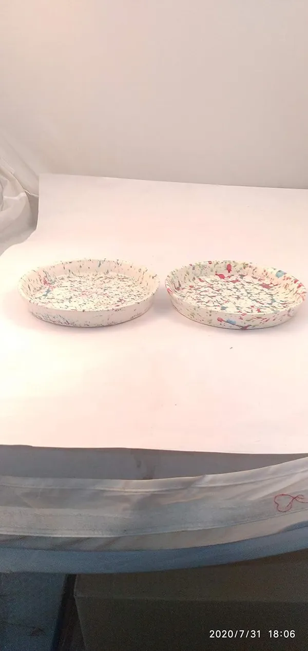 Ciruclar_Ceramic_Plate_Tray_(Set_Of_Two)_For_Ceramic_Pots_For_Indoor_Plants,Planters,Flower_Pots,Gamla_For_Indoor,Outdoor,Succulent_Pot(Color:Multi)