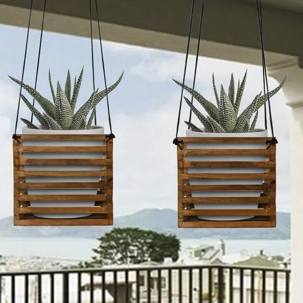 Wooden_Plant_Stand_Flower_Pots_-_Holds_Up_To_Dia_14_Cm_For_Indoor_Outdoor_Balcony_House_Garden_Patio_Holders_For_Pots_&_Plants_(20.5_Cm_X_20.5_X_18_Cm)_(Wow_8_Inch_Set_Of_2)