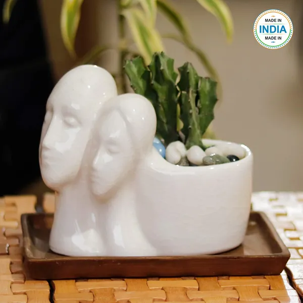 Couple_Ceramic_Pot_With_Antique_Plate_For_Indoor_Plants_Planters,_Flower_Pots,_Gamla,_Succulent_Pot_For_Outdoor_(Color:_White,_Plate_:_Antique)_Rec003