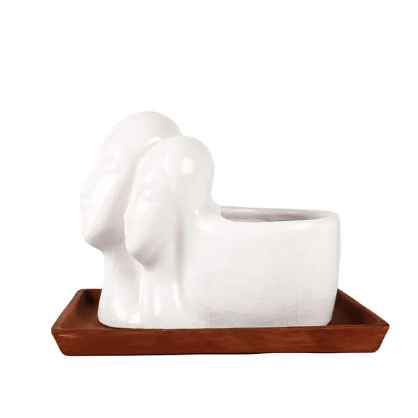 Couple_Ceramic_Pot_With_Antique_Plate_For_Indoor_Plants_Planters,_Flower_Pots,_Gamla,_Succulent_Pot_For_Outdoor_(Color:_White,_Plate_:_Antique)_Rec003
