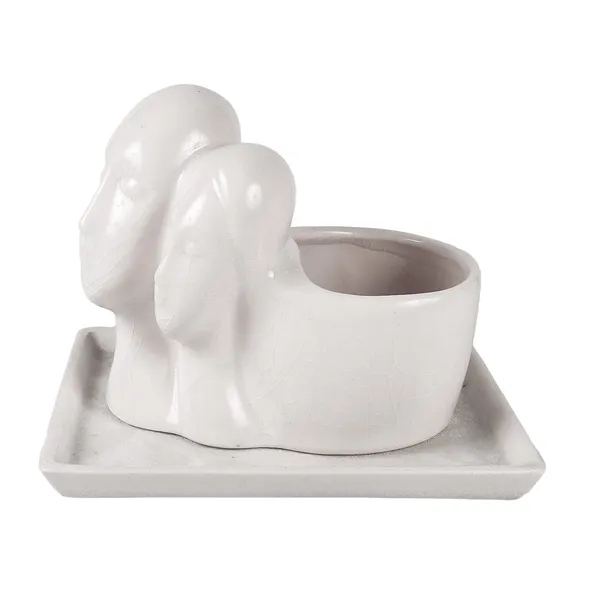 Couple_Ceramic_Pot_With_White_Plate_For_Indoor_Plants_|_Planters,_Flower_Pots,_Gamla,_Succulent_Pot_For_Outdoor_(Color:_White,_Plate_:_White)_Rec003