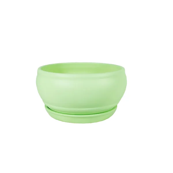 Bowl_Small_Mint_With_Plate_Mint_R4_Ceramic_Pots_For_Indoor_Plants,Planters,Flower,Gamla,Outdoor,Balcony,Home,Garden,Decor,Succulent(Bowl-H-8Cmxd-15Cm,Plate-H-2Xd-13Cm)
