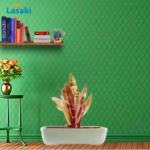 Rectangle_Ceramic_Pots_For_Indoor_Plants_Planters_Flower_Pots_Gamla_Outdoor_Succulent_Pot.(Color:_White)(L:_26_Cm,_W:_19_Cm,_H:_7_Cm)(Rec002)