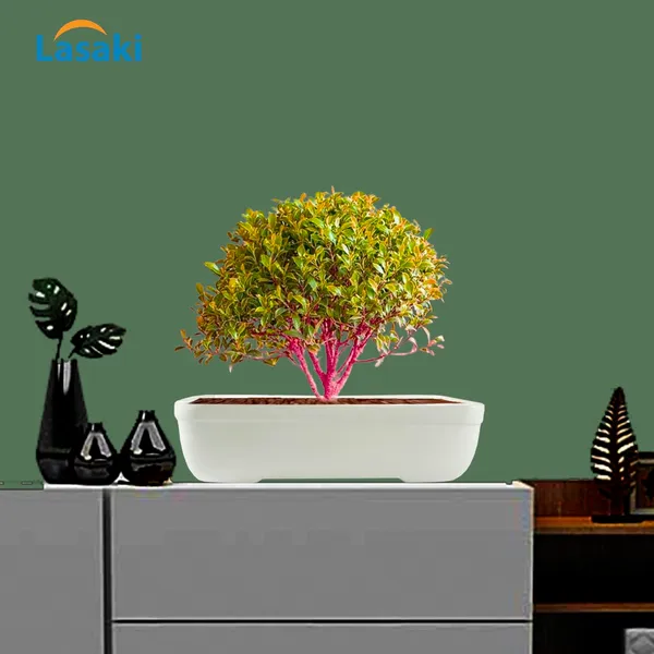 Rectangle_Ceramic_Pots_For_Indoor_Plants_Planters_Flower_Pots_Gamla_Outdoor_Succulent_Pot.(Color:_White)(L:_26_Cm,_W:_19_Cm,_H:_7_Cm)(Rec002)