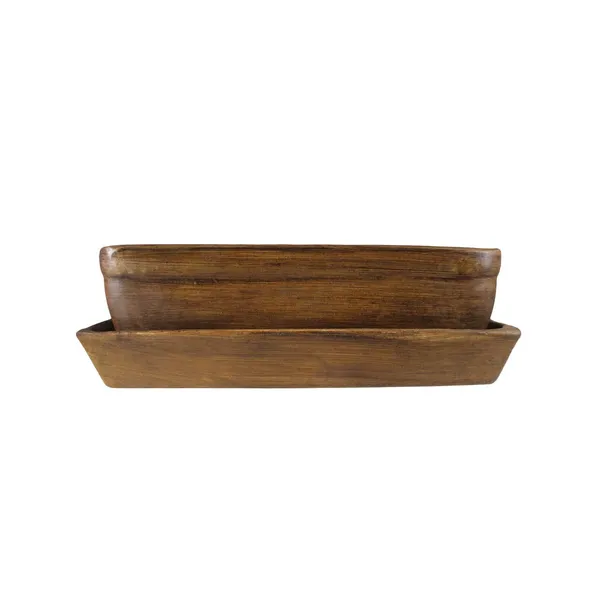 Rectangle_With_Tray_Plate_Ceramic_For_Indoor_Plants,Planters,Flower,Gamla_For_Outdoor,Balcony,Home,Garden,Office_Decor,Bonsai_Pot,Succulent_Pot(Antique,Plate:Antique)