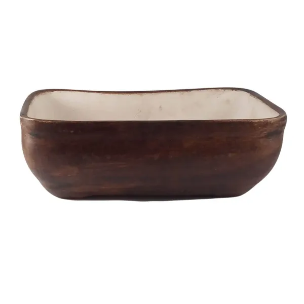 Rectangle_Antique_Rec002_Ceramic_Pots_For_Indoor_Plants,Planters,Gamla,Outdoor(Color:Antique)_L:26_Cm,W:19_Cm,H:7_Cm