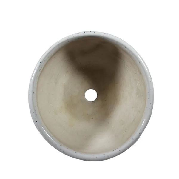 Bowl_With_Tray_Plate_Ceramic_Pots_For_Indoor_Plants,Planters,Flower_Pots,Gamla_For_Indoor,Outdoor,Succulent_Pot(D:13_Cm,_H:7_Cm)_(Color:White,_Plate:Yellow)_Cir001