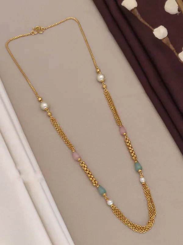 Gold_Finish_Brass_Chains_&_Mala_For_Women