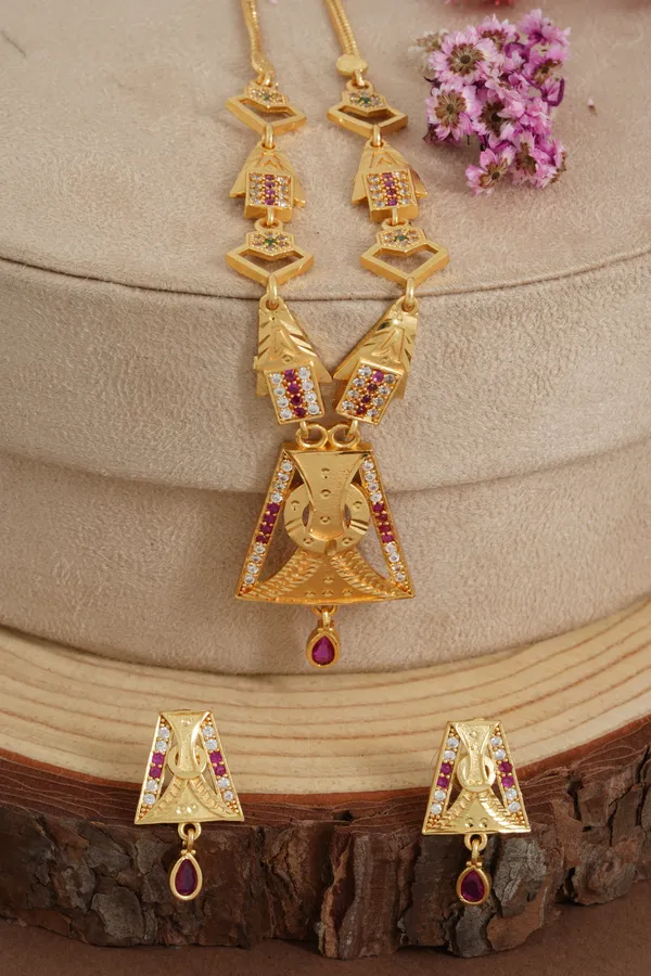 Girls_Necklace_Set_Daily_Wear_with_Earrings_|_Stylish_&_Elegant_Necklace_Set