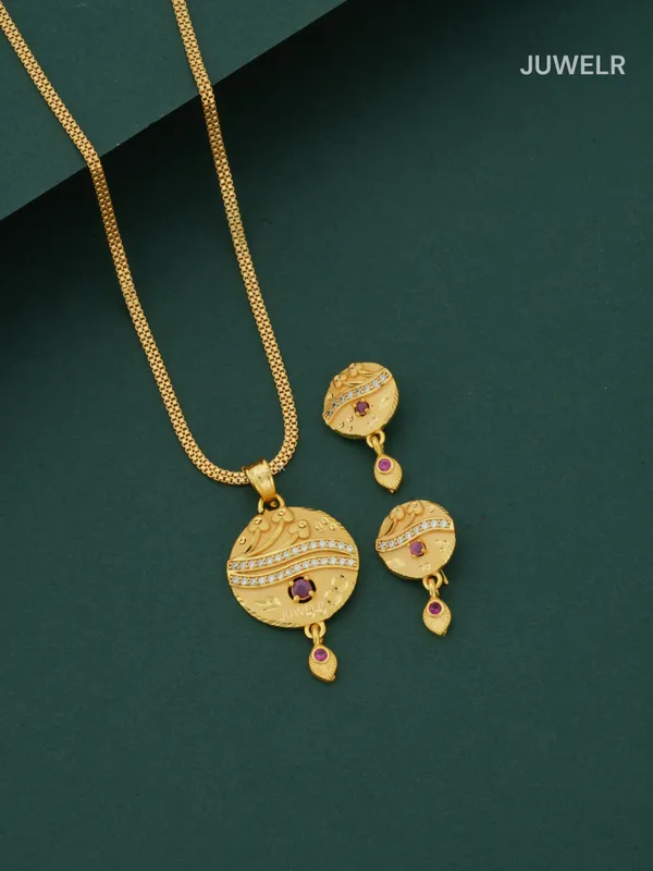 Latest_Gold_Pendant_Set_Designs_for_Female_|_Designer_Gold-Plated_Pendant_&_Earrings_(1_Set)