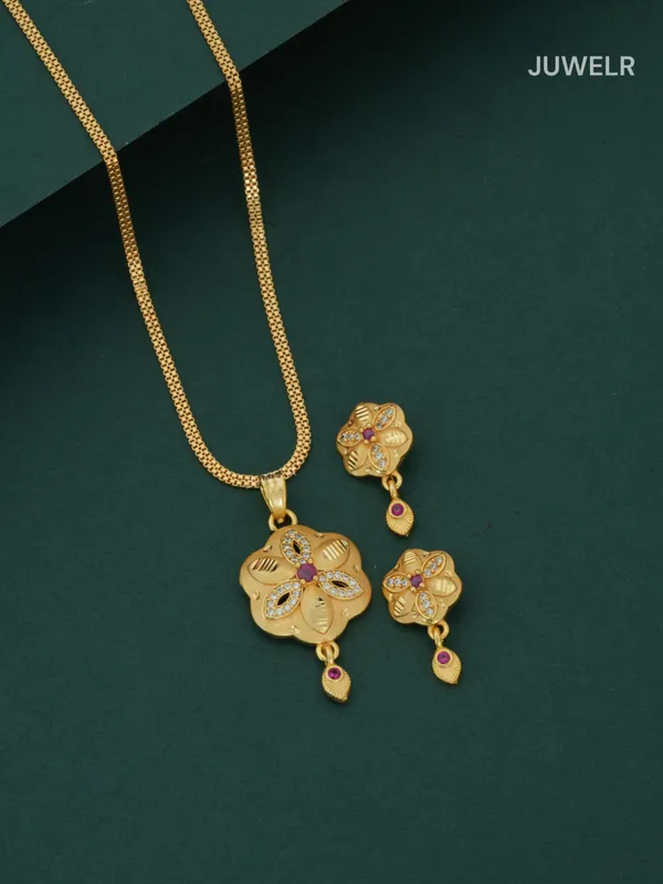 Latest_Pendant_Set_Design_|_Rare_Flower_Pendant_&_Earrings_(1_Set)