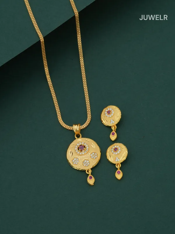 Latest_Pendant_Set_Design_for_Ladies_|_3-AD_Round_Pendant_&_Earrings_(1_Set)