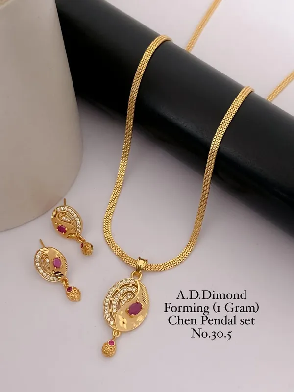 Pendant_Set_Latest_Design_|_Elegant_Gold_Plated_Necklace_Set_Jewellery_for_Women
