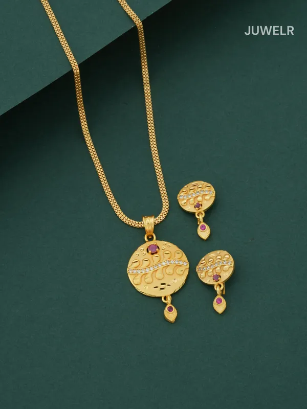 Pendant_with_Earrings_Set_for_Women_&_Girls_|_Lovely_Gold-Plated_Designer_Set_(1_Set)