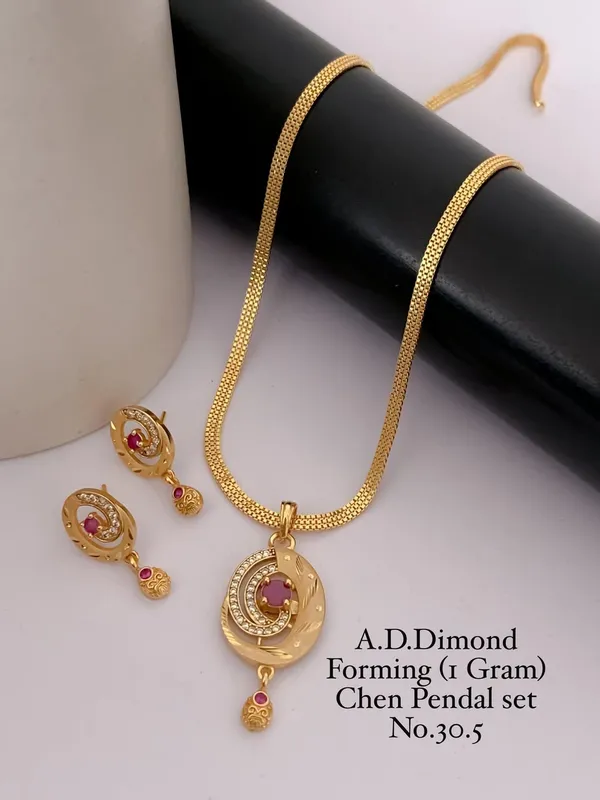 Premium_Micro_Gold_Pendant_Set_for_Girls_|_Elegant_&_Stylish_Gold_Plated_Necklace_Set