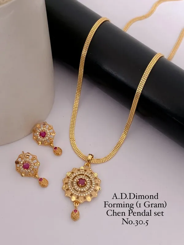 Premium_Pendant_Set_Latest_Design_for_Girls_|_Elegant_&_Stylish_Gold_Plated_Necklace_Set