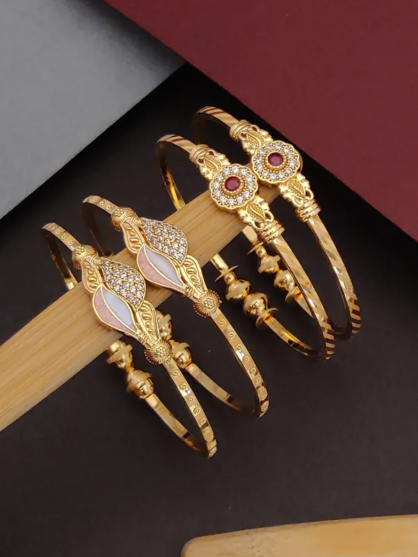 Gold_Finish_Brass_Bangles_&_Bracelet_For_Women