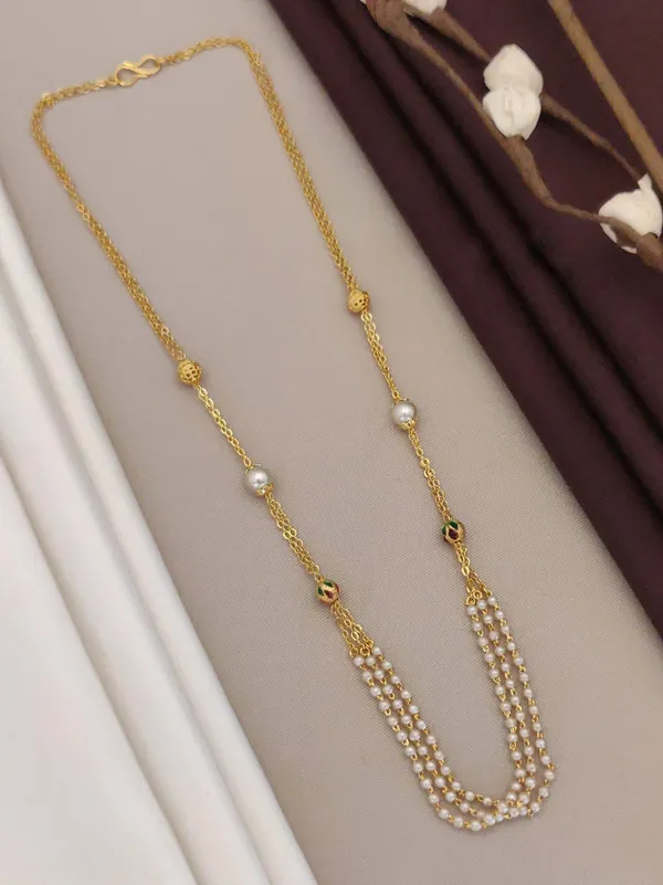 Gold_Finish_Brass_Chains_&_Mala_For_Women