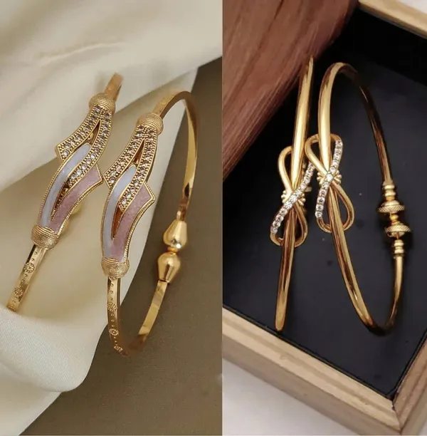 Trendy_Bracelets_for_Ladies_|_Elegant_Gold_Plated_Combo