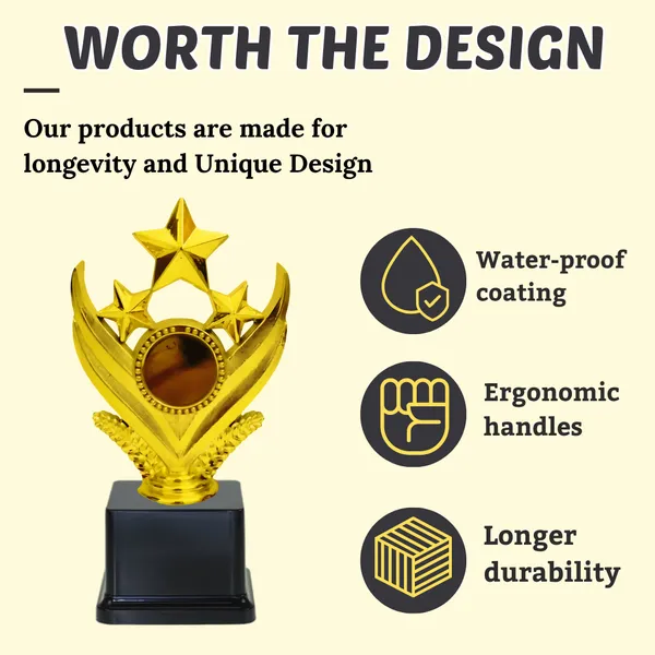 Spellbale_Gold_Star_Trophy_–_Pack_of_10_|_Award_of_Excellence_|_Free_Customization_|_Available_Sizes_18cm,_22cm_&_26cm_|_Sports,_School_&_Corporate_Awards