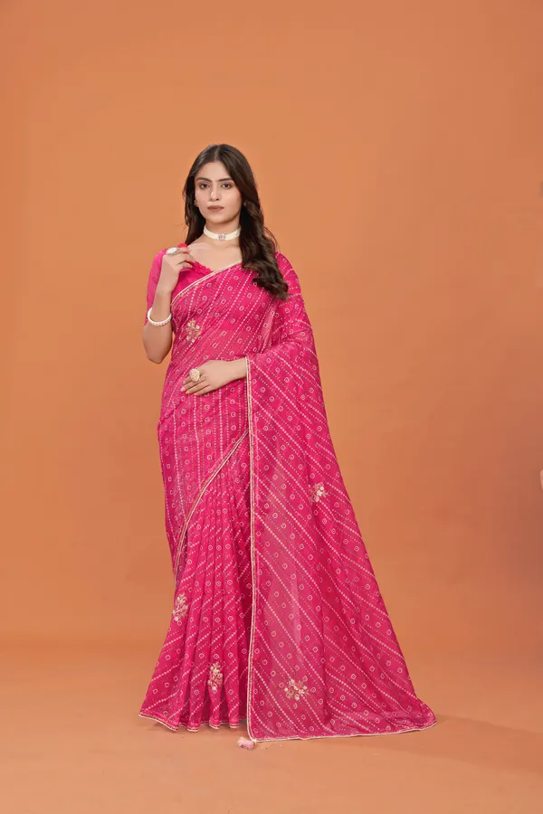 Pink_Crinkle_Chiffon_Bandhej_Printed_Saree_With_Unstitched_Blouse_Piece