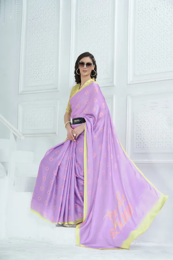 Purple_Satin_Georgette_Floral_Printed_Saree_With_Unstitched_Blouse_Piece