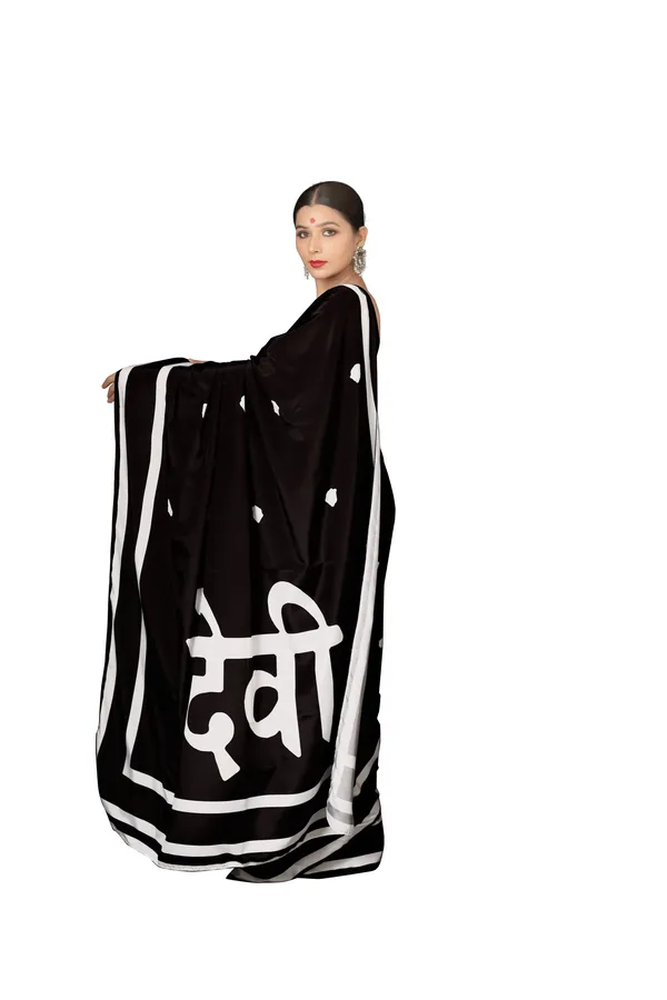 Black_&_White_Poly_crepe_Devi_Printed_Saree_With_Unstitched_Blouse_Piece