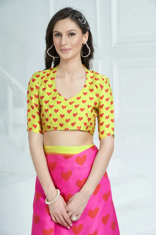 Pink_Poly_crepe_Good_Vibes_Printed_Saree_With_Unstitched_Blouse_Piece