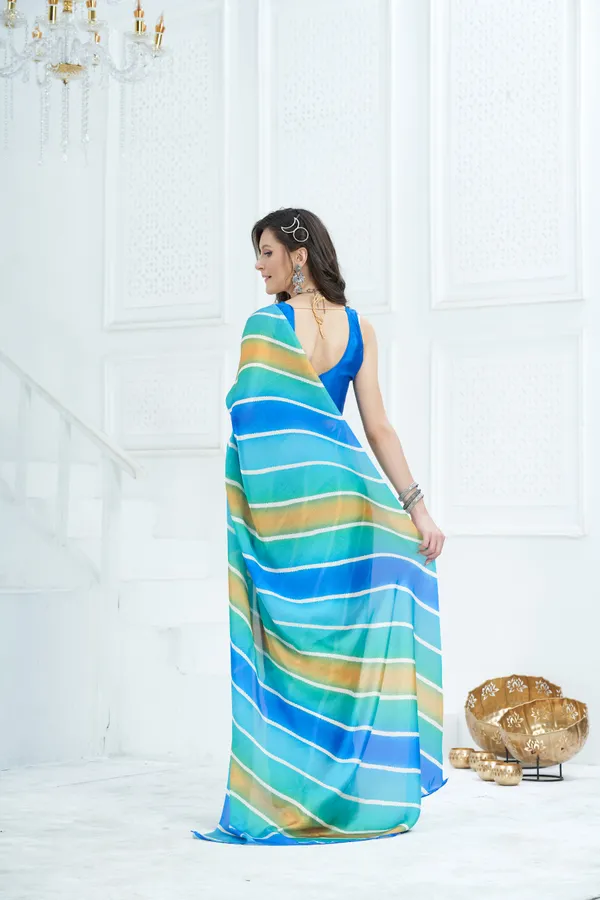 Blue_Satin_Georgette_Lehriya_Printed_Saree_With_Unstitched_Blouse_Piece