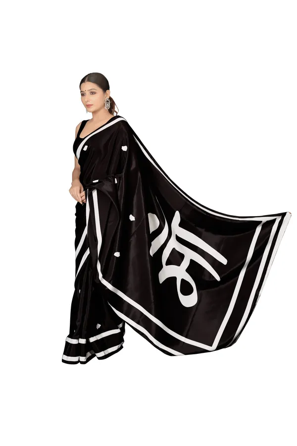 Black_&_White_Poly_crepe_Maa_Printed_Saree_With_Unstitched_Blouse_Piece