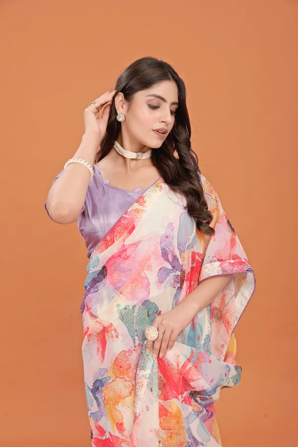 Multicolor_Crinkle_Chiffon_Floral_Printed_Saree_With_Unstitched_Blouse_Piece