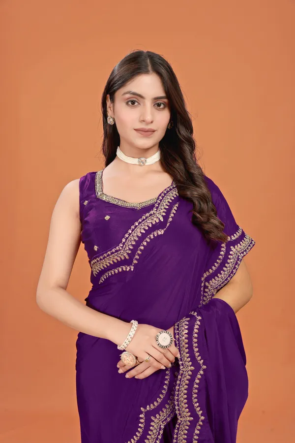 Purple_Crepe_Silk_Embroidered_Saree_With_Unstitched_Blouse_Piece