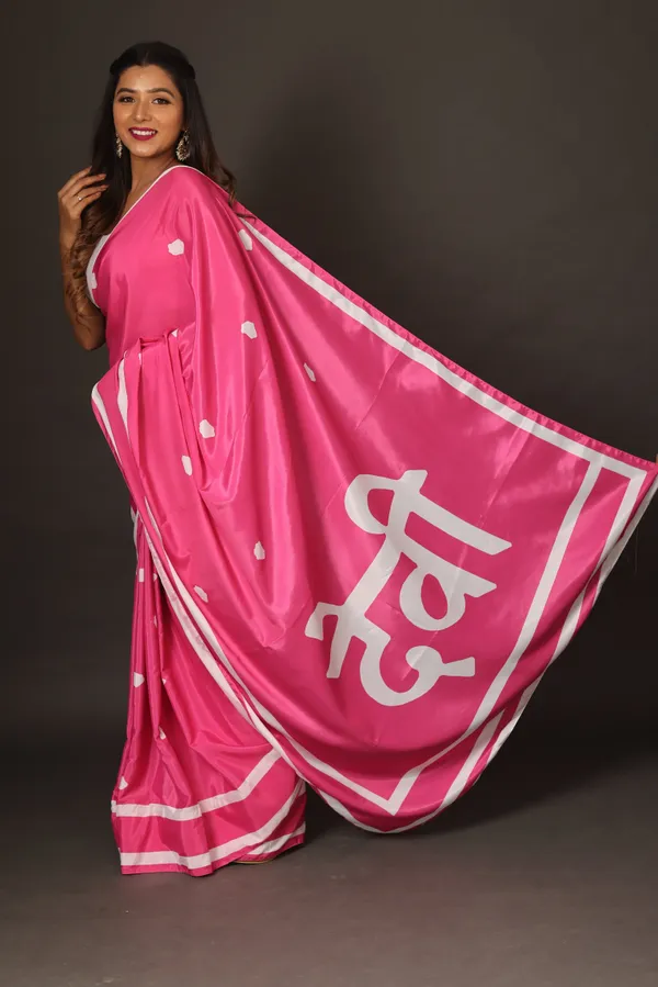 Pink_And_White_Poly_Crepe_Devi_Printed_Saree_With_Unstitched_Blouse_Piece