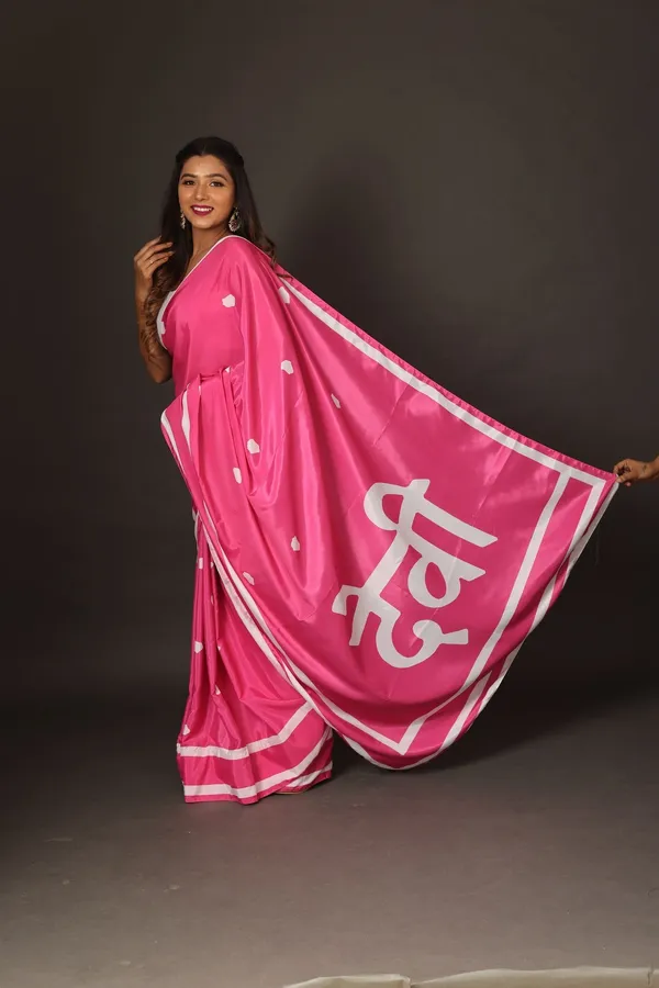 Pink_And_White_Poly_Crepe_Devi_Printed_Saree_With_Unstitched_Blouse_Piece