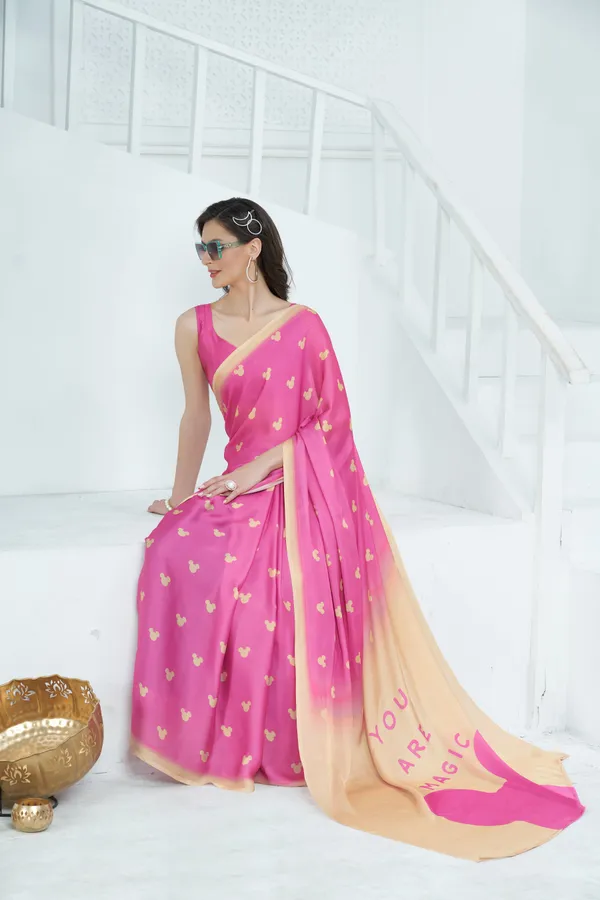 Pink_&_Yellow_Satin_Georgette_Printed_Saree_With_Unstitched_Blouse_Piece